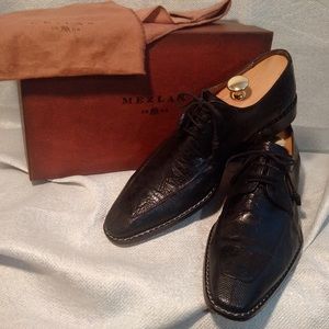 Men’s Mezlan Lizzard and Ostrich Lace-up Shoes